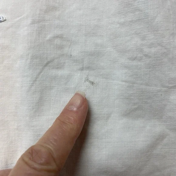 Vtg MCM Bird Applique Coverlet Sheet Full Double White Blue Cotton Scallop Hem - Picture 6 of 16